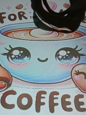 Kawaii Coffee Cup Graphic Tee - Pastel Blue & Pink Tote Bags (3) Pack